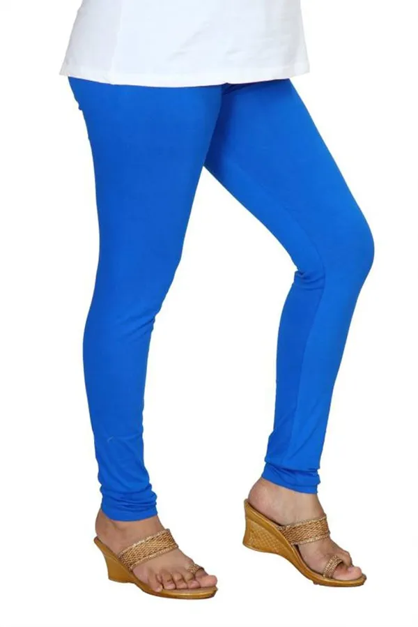 Light_Blue_Stretchable_Cotton_Lycra_V-Cut_Solid_Premium_Four_Way_Churidar_Leggings_For_Womens_And_Girls