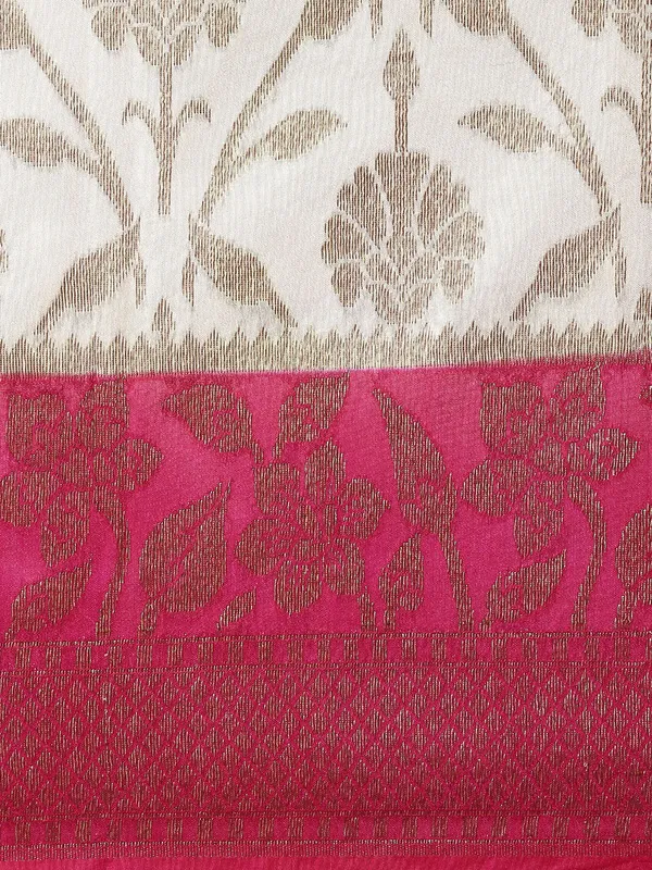 Beige_Dupion_Silk_Banarasi_Sarees_For_Women