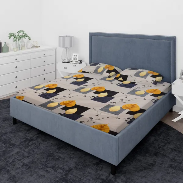 220_TC_Premium_King_Size_Bedsheet_with_2_Pillow_Covers_in_100%_Cotton_|Higher_TC_fabric_|_Color_:_White_Swan