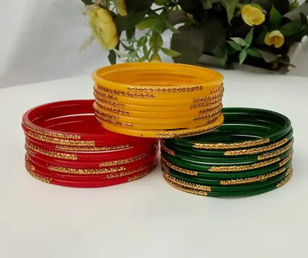 Pack_of_48_(Buy_1_Get_1_Free)_Glass_Bangles_For_Women_Multi_Color_Chudi_Set