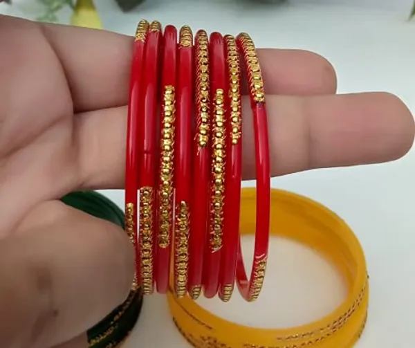 Pack_of_48_(Buy_1_Get_1_Free)_Glass_Bangles_For_Women_Multi_Color_Chudi_Set