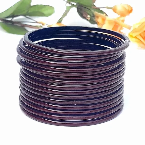 Pack_of_24_Glass_Bangle_for_Women_&_Girls_Chudi_Set_Traditional_Brown_With_Glossy_Finished