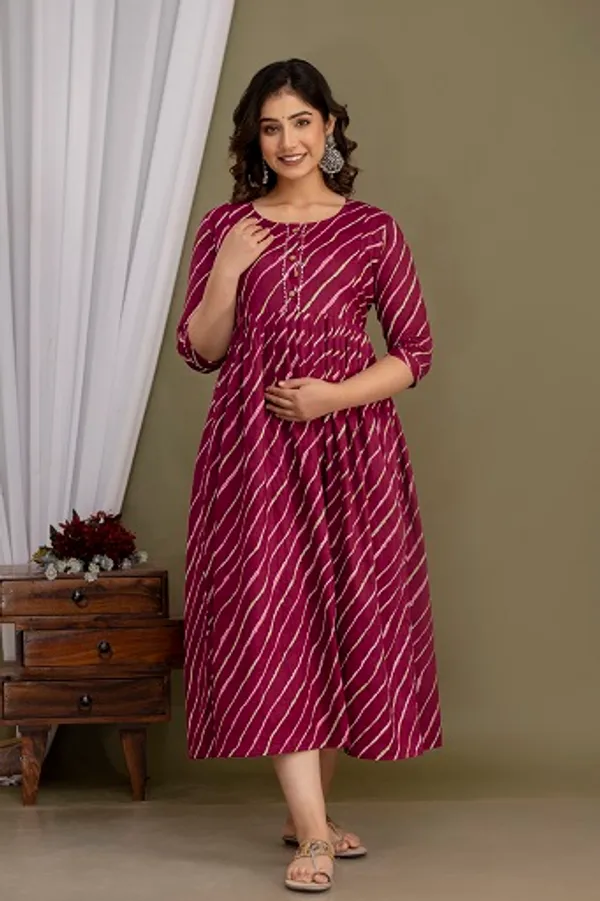 Lahriya_blossom__Cotton_Printed_Maternity_And_Feeding_Kurti_Combo_Of_2