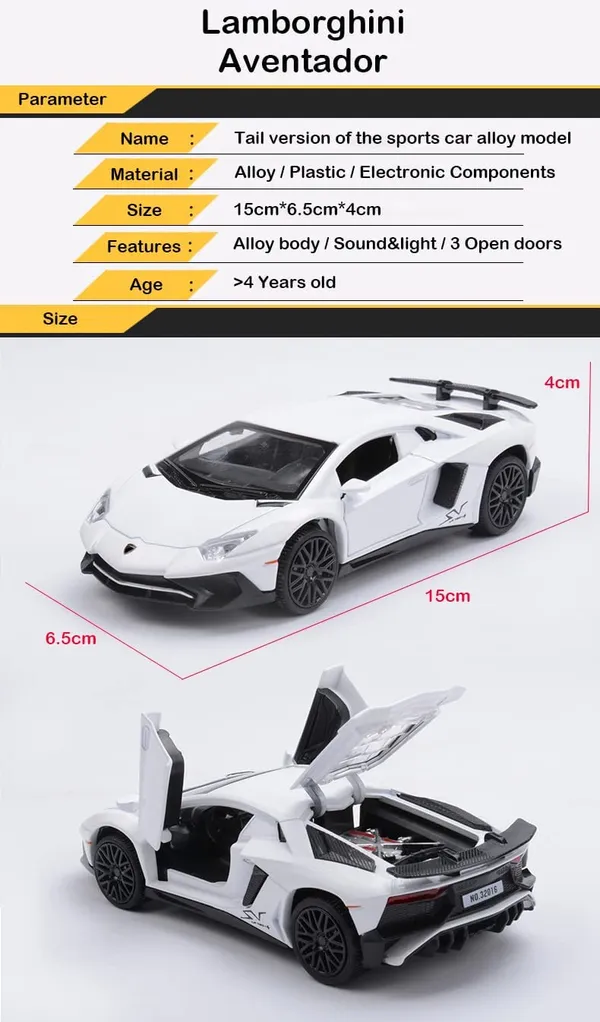 Lamborgini_Aventador_Sv__1:32_Die-Cast_Metal_Collectible_Car_with_Opening_Doors_and_Bonnet