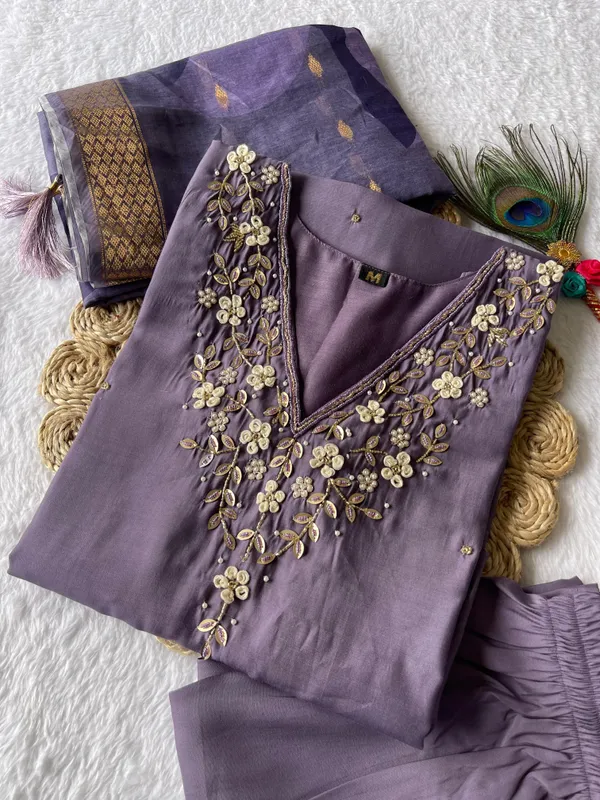 Light_Lavender_Launching_New_Designers_Kurti_Pent_Dupatta_Set