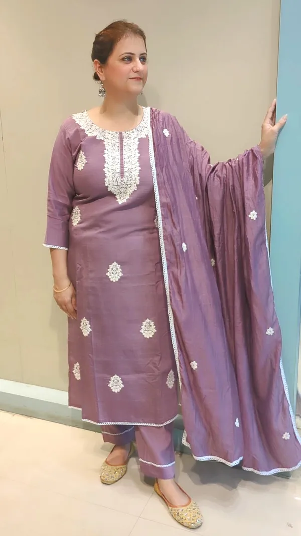 Lavender_Cotton_Kurta_Pant_Set_with_Dupatta