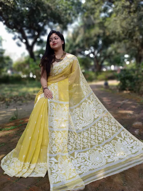 Lemon_Premium_Quality_Dhakai_Jamdani_Saree