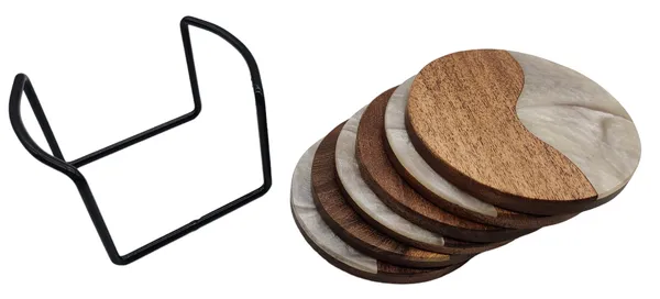 Coaster_Set_Circle_(Wave)_(S/6_With_Stand)