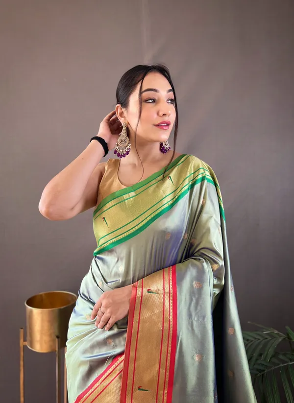 Light_Green_Paithani_Silk_Woven_Saree