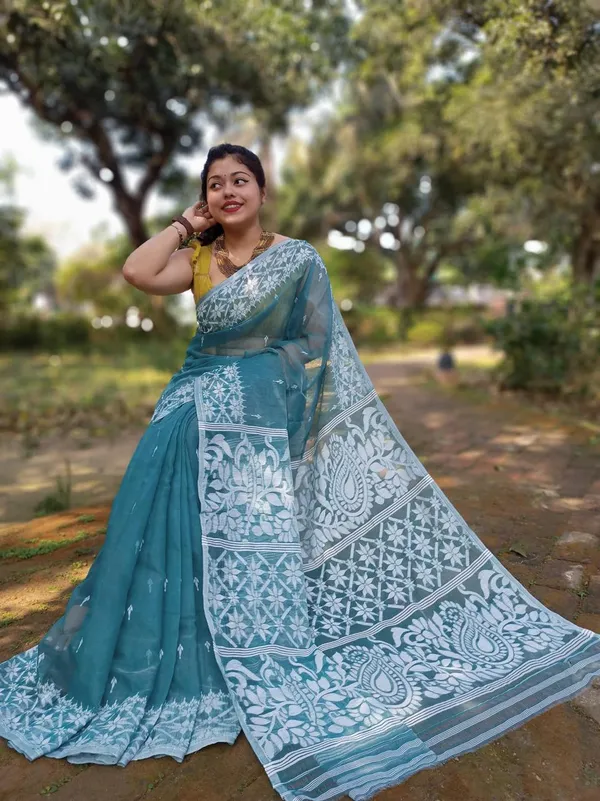 Light_Sea_Green_Premium_Quality_Dhakai_Jamdani_Saree