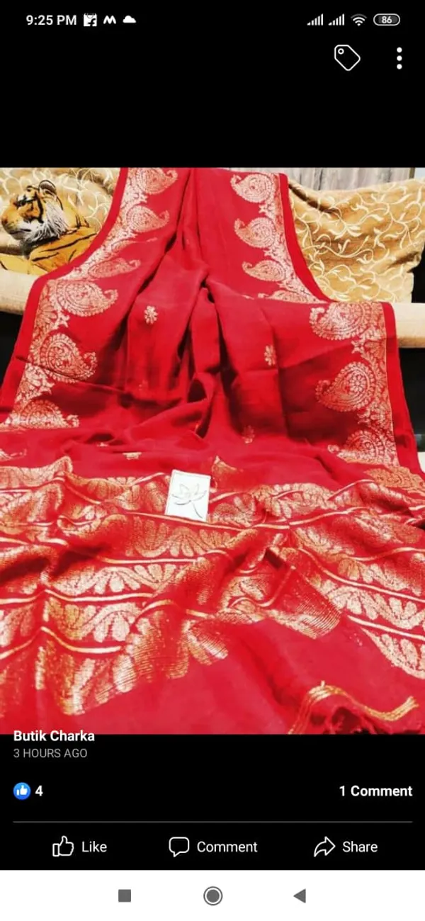 Red_Linen_Jamdani_Full_Body_Weaving_Work_Zari_Work_Saree