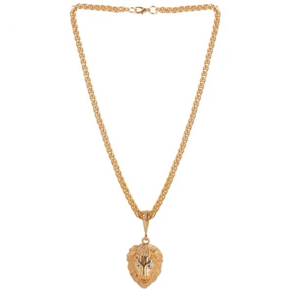 Lion_King_Gold-plated_Stainless_Steel_Pendant_With_Chain_For_Mens