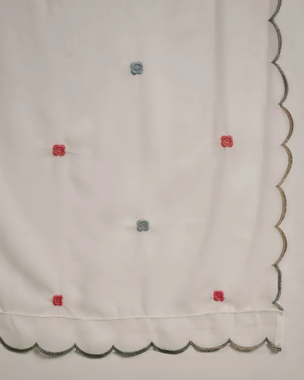 Off_White_Georgette_Mirror_Work_Embroidered_Kurta_With_Palazzo_And_Dupatta_Set_For_Women