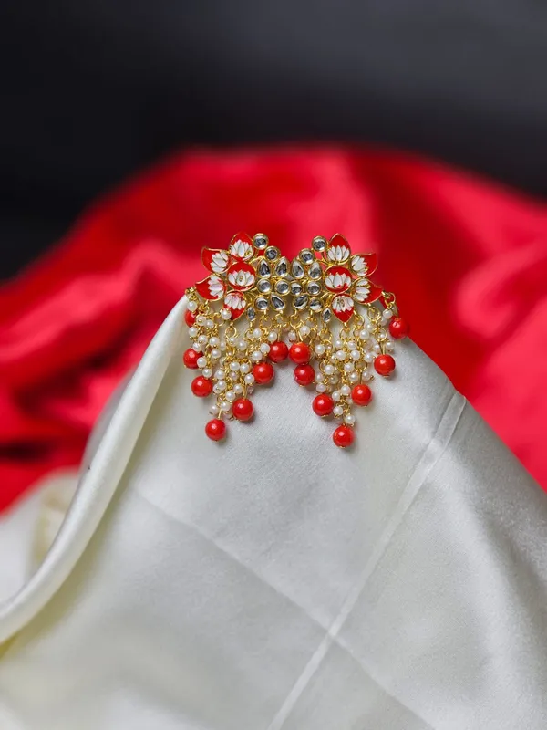 Lotus_Design_Earrings_For_Women_|_Golden