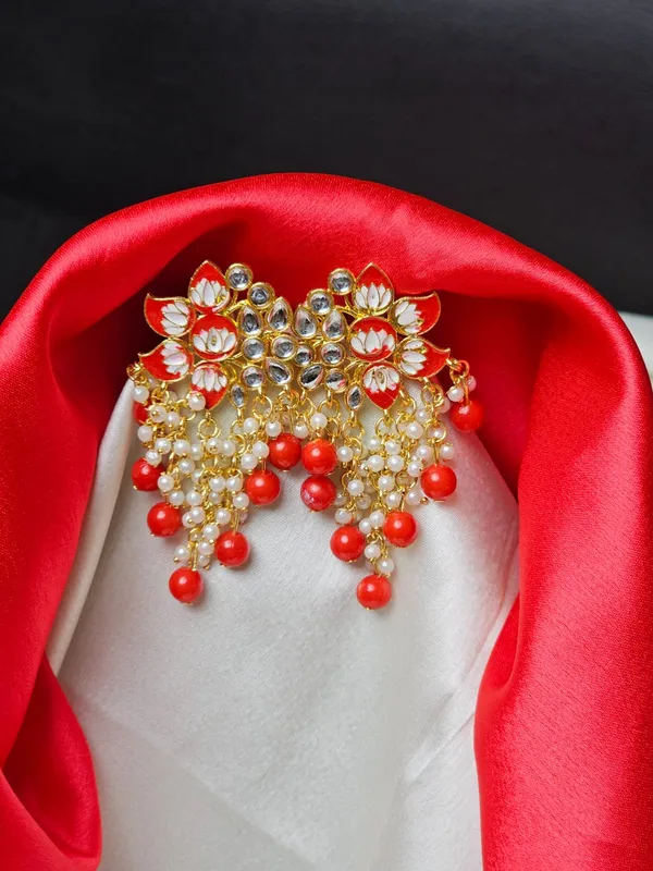 Lotus_Design_Earrings_For_Women_|_Golden
