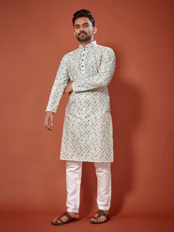 Lovely_lucknowi_Chikankari_Digital_Print_Cotton_Kurta_Sets