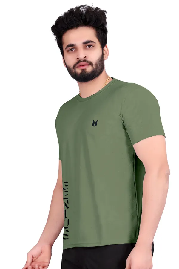 Men_Solid_Round_Neck_green_T-Shirt