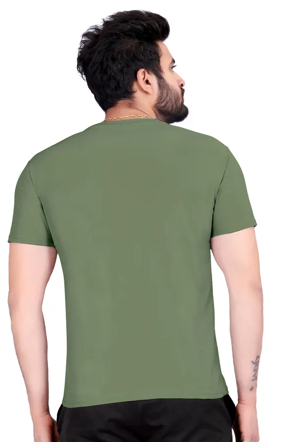 Men_Solid_Round_Neck_green_T-Shirt