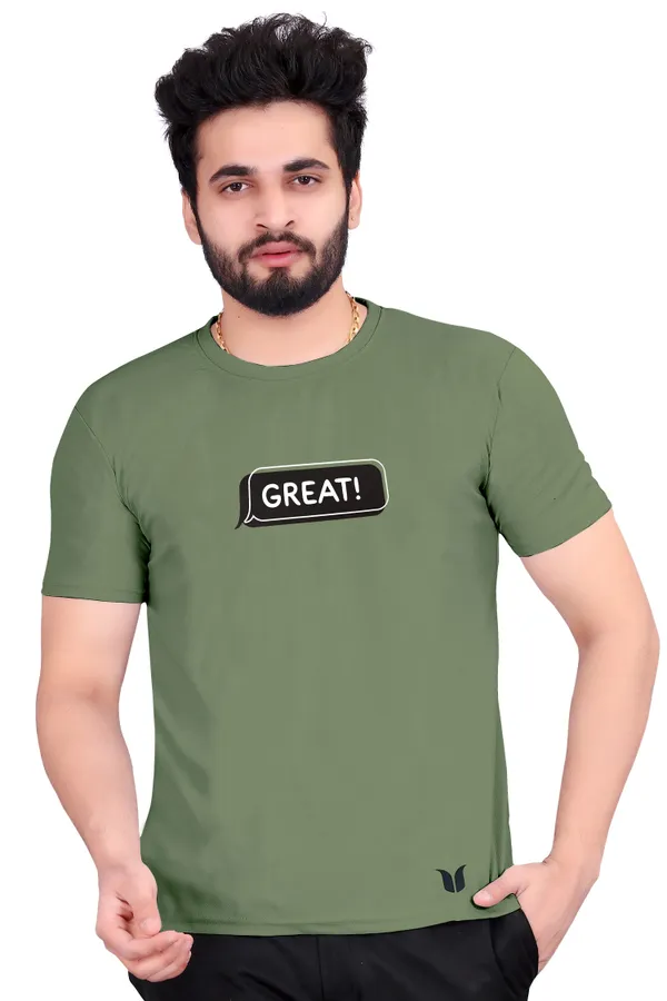 Men_Solid_Round_Neck_green_T-Shirt