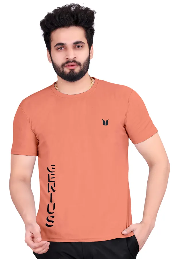 Men_Solid_Round_Neck_peach_T-Shirt