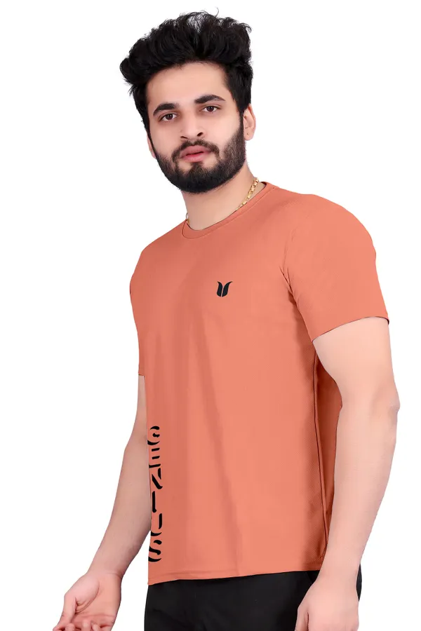 Men_Solid_Round_Neck_peach_T-Shirt