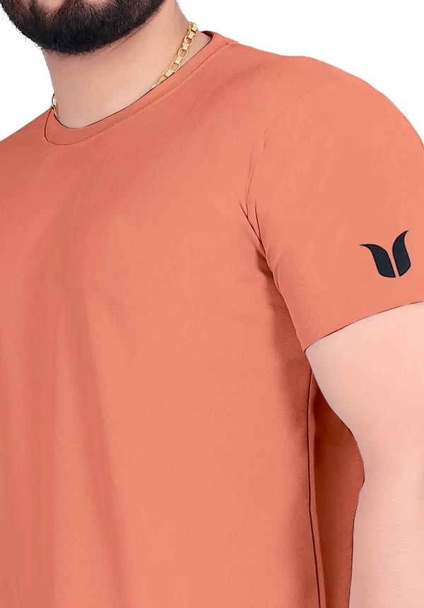 Men_Solid_Round_Neck_peach_T-Shirt