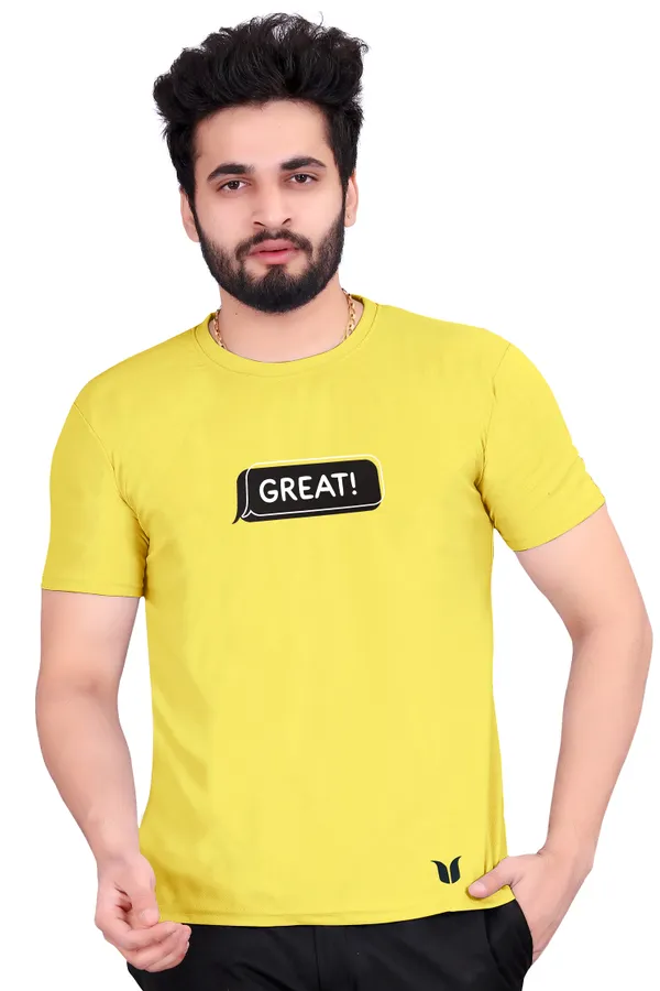 Men_Solid_Round_Neck_yellow_T-Shirt