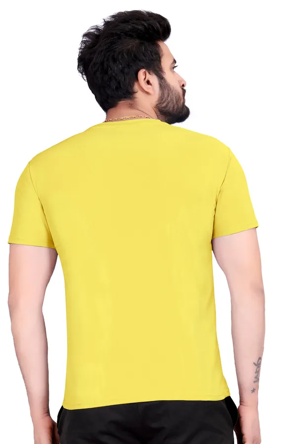Men_Solid_Round_Neck_yellow_T-Shirt
