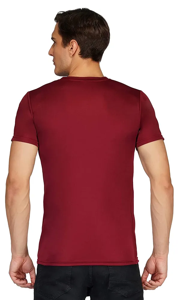 Men_Solid_lycra_Round_Neck_Maroon_T-Shirt