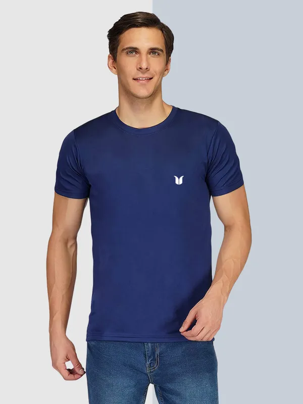 Men_Solid_lycra_Round_Neck_Navy_Blue_T-Shirt