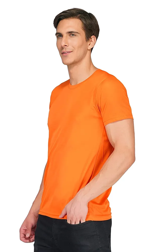 Men_Solid_lycra_Round_Neck_Neon_Orange_T-Shirt