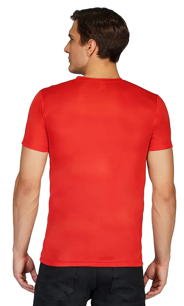 Men_Solid_lycra_Round_Neck_Red_T-Shirt