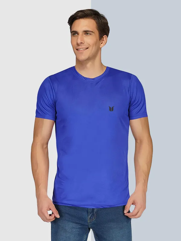 Men_Solid_lycra_Round_Neck_Royal_Blue_T-Shirt
