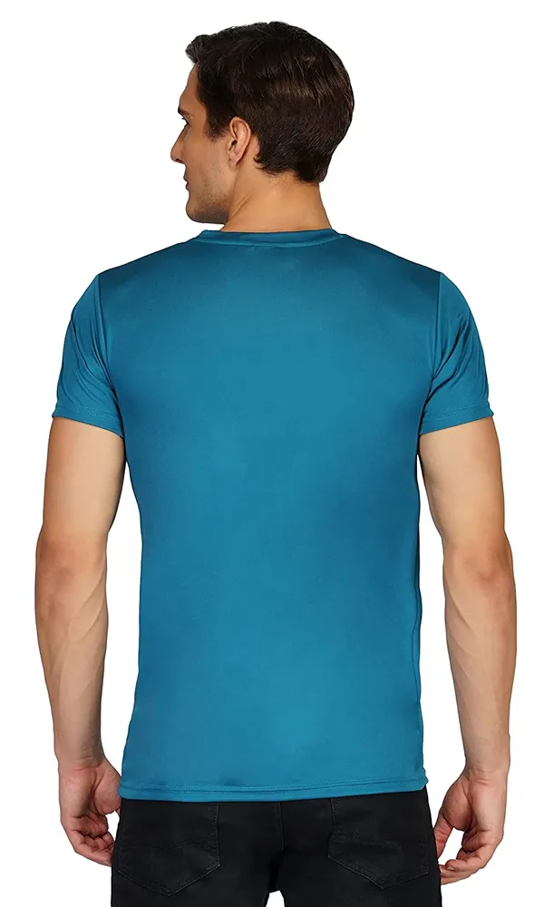 Men_Solid_lycra_Round_Neck_Teal_T-Shirt