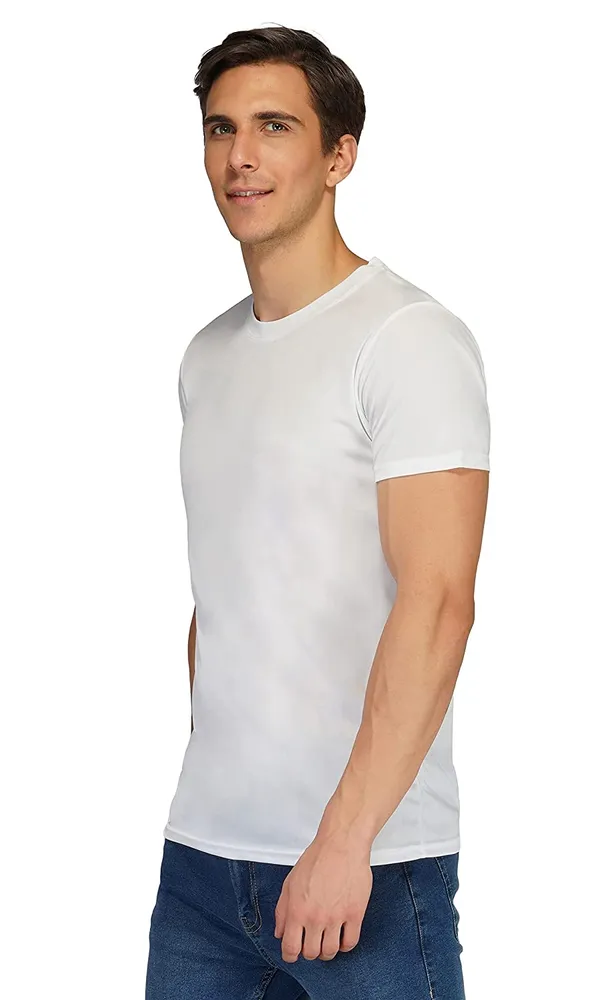 Men_Solid_lycra_Round_Neck_White_T-Shirt