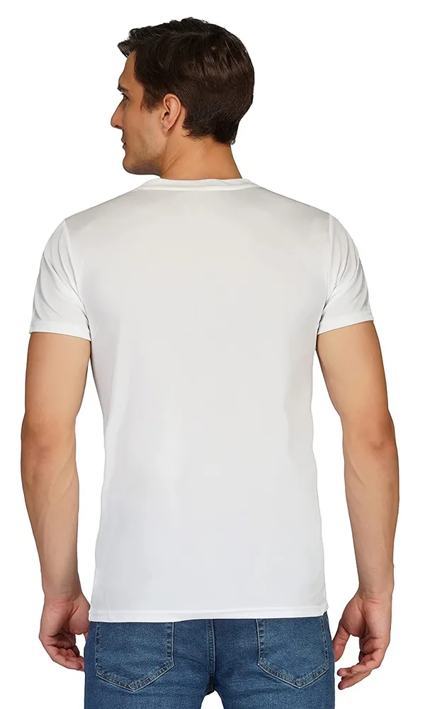 Men_Solid_lycra_Round_Neck_White_T-Shirt