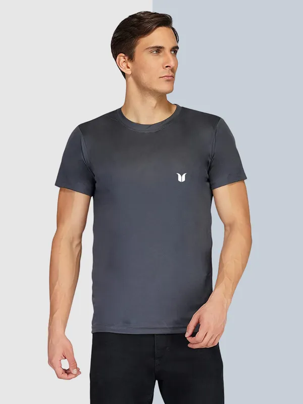 Men_Solid_lycra_Round_Neck_dark_Grey_T-Shirt