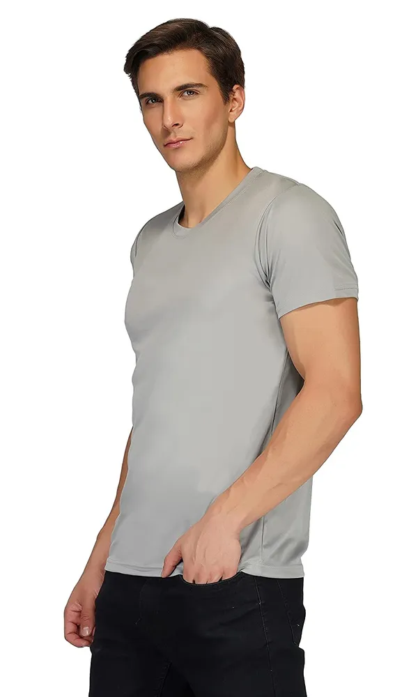 Men_Solid_lycra_Round_Neck_light_grey_T-Shirt