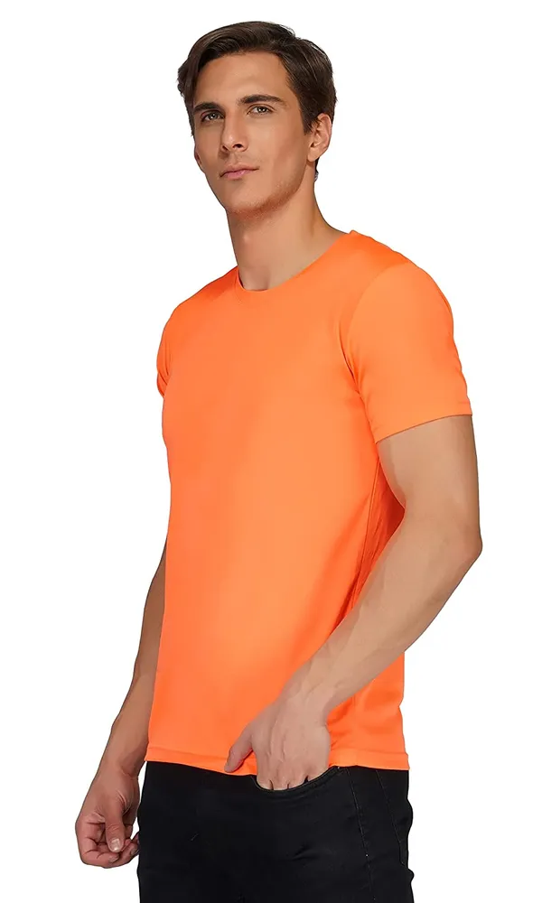 Men_Solid_lycra_Round_Neck_orange_T-Shirt
