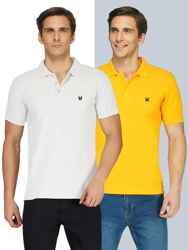 Pack_of_2_Men_Solid_Polo_Neck_White_and_yellow_T-Shirt