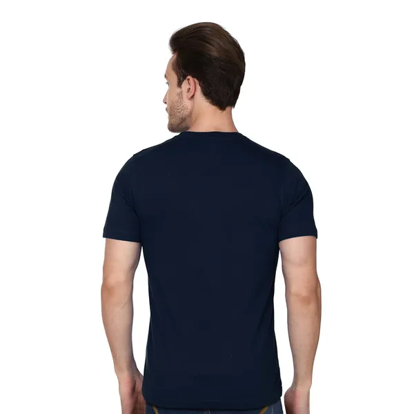 Tshirt_For_Men_Cotton_|_Half_Sleeves_Round_Neck_Printed_Casuals_Navy_Blue