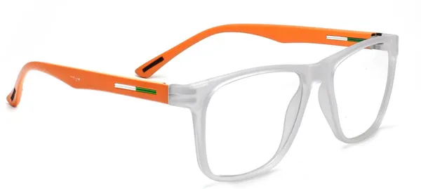 Transparent,Orange_Full_Rim_Square_Frame_(54_Mm)_-_For_Unisex