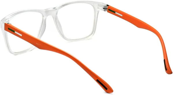 Transparent,Orange_Full_Rim_Square_Frame_(54_Mm)_-_For_Unisex