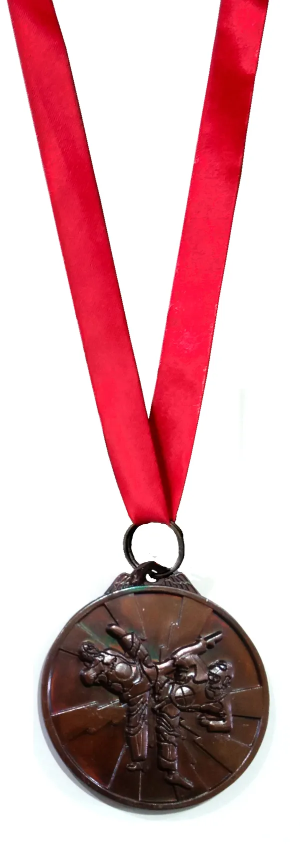 Pack_Of_12_3D_Kicking_Medals_|_With_Satin_Ribbon_|_Size_-_2.5_Inch_Dia_|_Brown