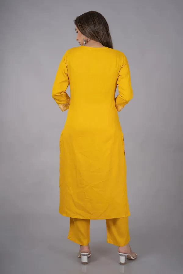 Mustard_Soft_Rayon_Embroidered_Kurta_and_Pants_with_Dupatta