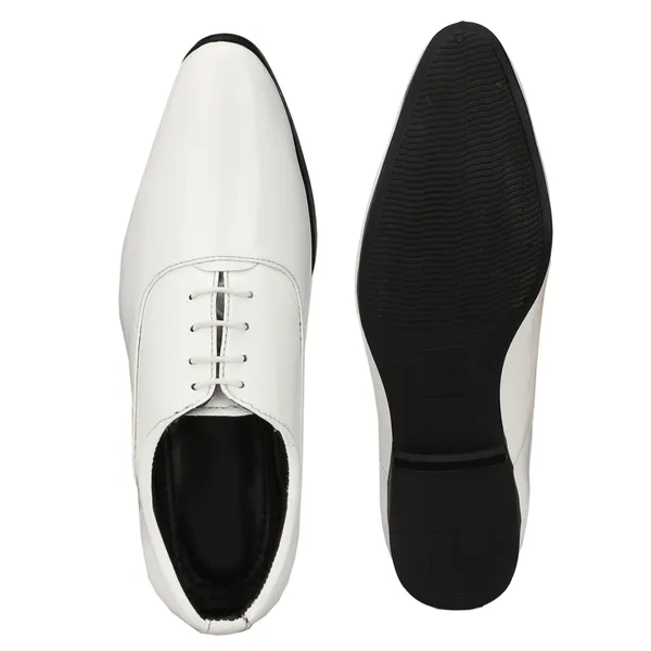 White_Patent_Leather_And_Pu_Lace_Ups_Derby_For_Men