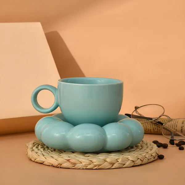 Sunflower_Ceramic_Cup_Plate_Set,_Tea_Coffee_Cup_Mug_Handmade_|_Gifting_Mugs_(Sunflower_Green)
