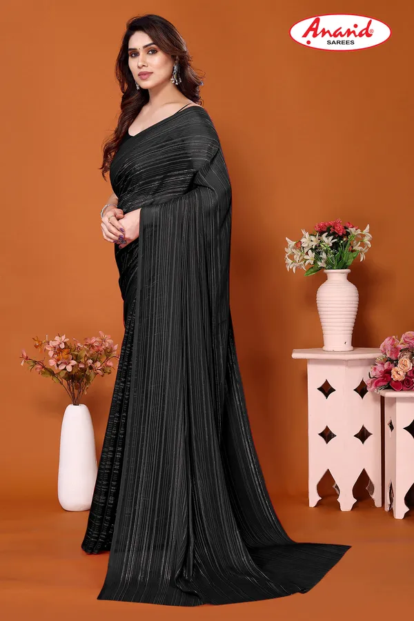 Embellished,_Striped,_Self_Design_Leheria_Satin_Saree_(Black)
