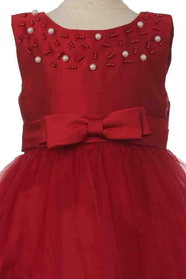 Maroon_Satin_Moti_Work_Round_Neck_Dress_For_Girls