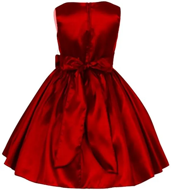 Maroon_Solid_V-Neck_Dress_For_Girls